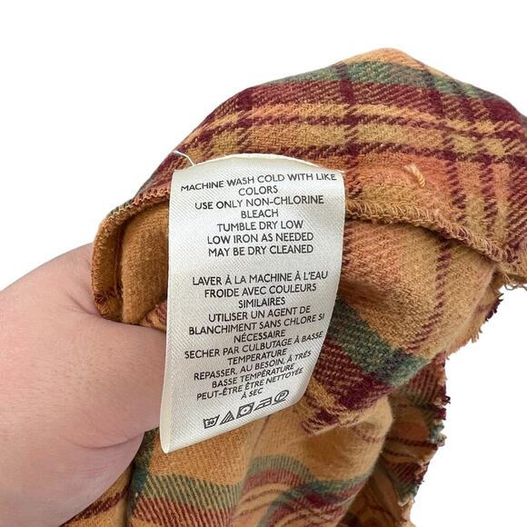 Free People We‎ The Free Kalli Plaid Buttondown Shirt Flannel Tunic Top Small - Picture 15 of 16